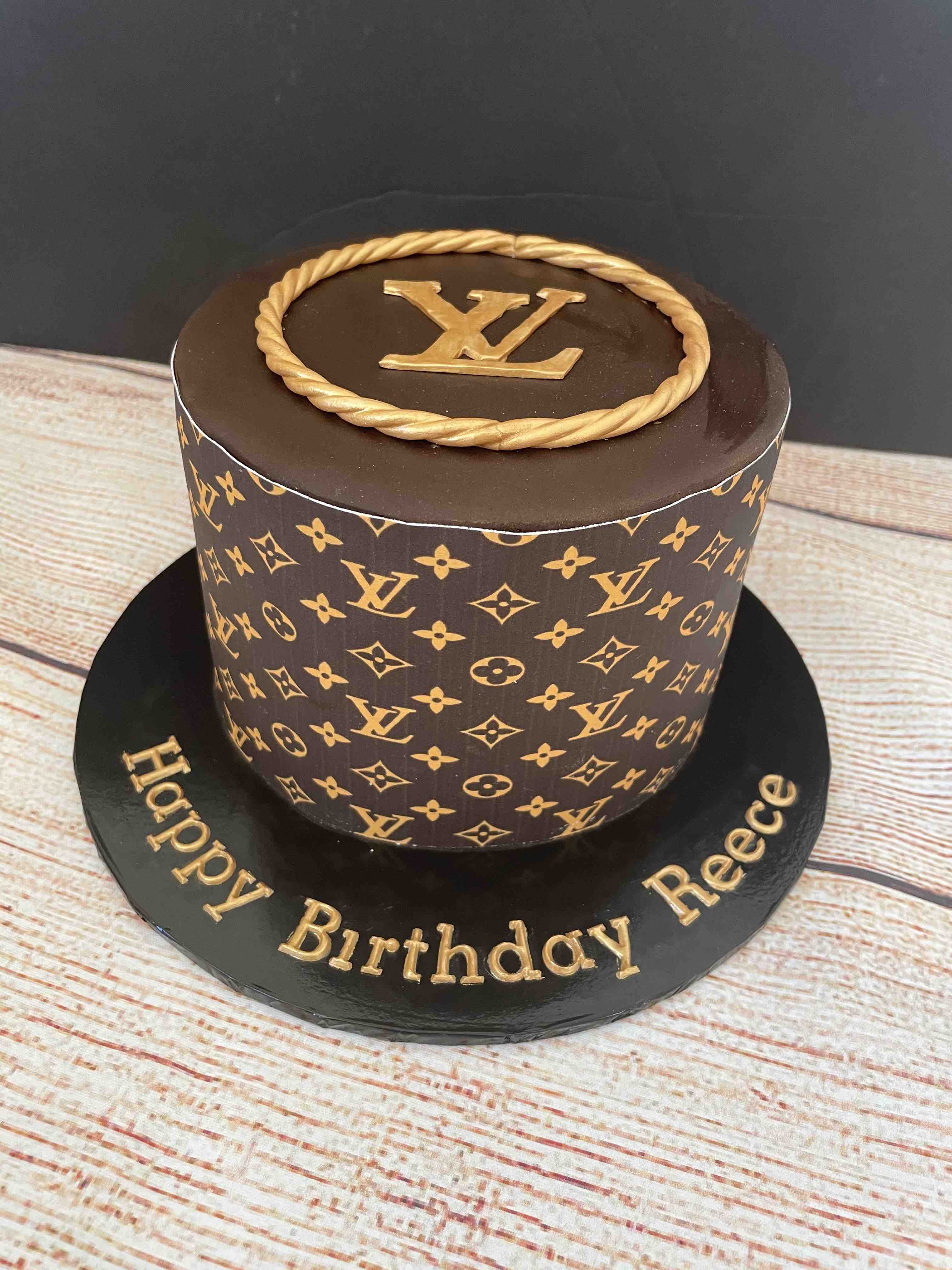 Wrap a Cake with Edible Images  Louis Vuitton Inspired Cake 